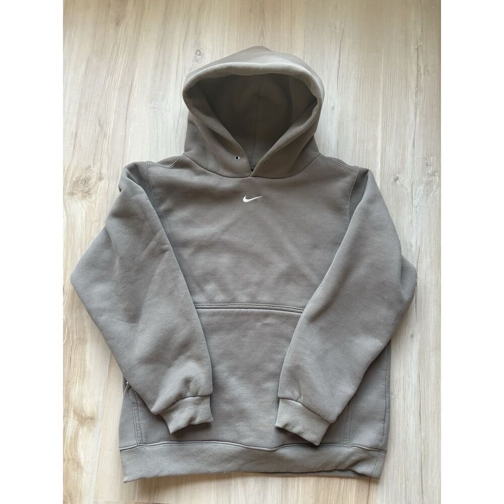 Nike Brown Center Swoosh Hoodie L